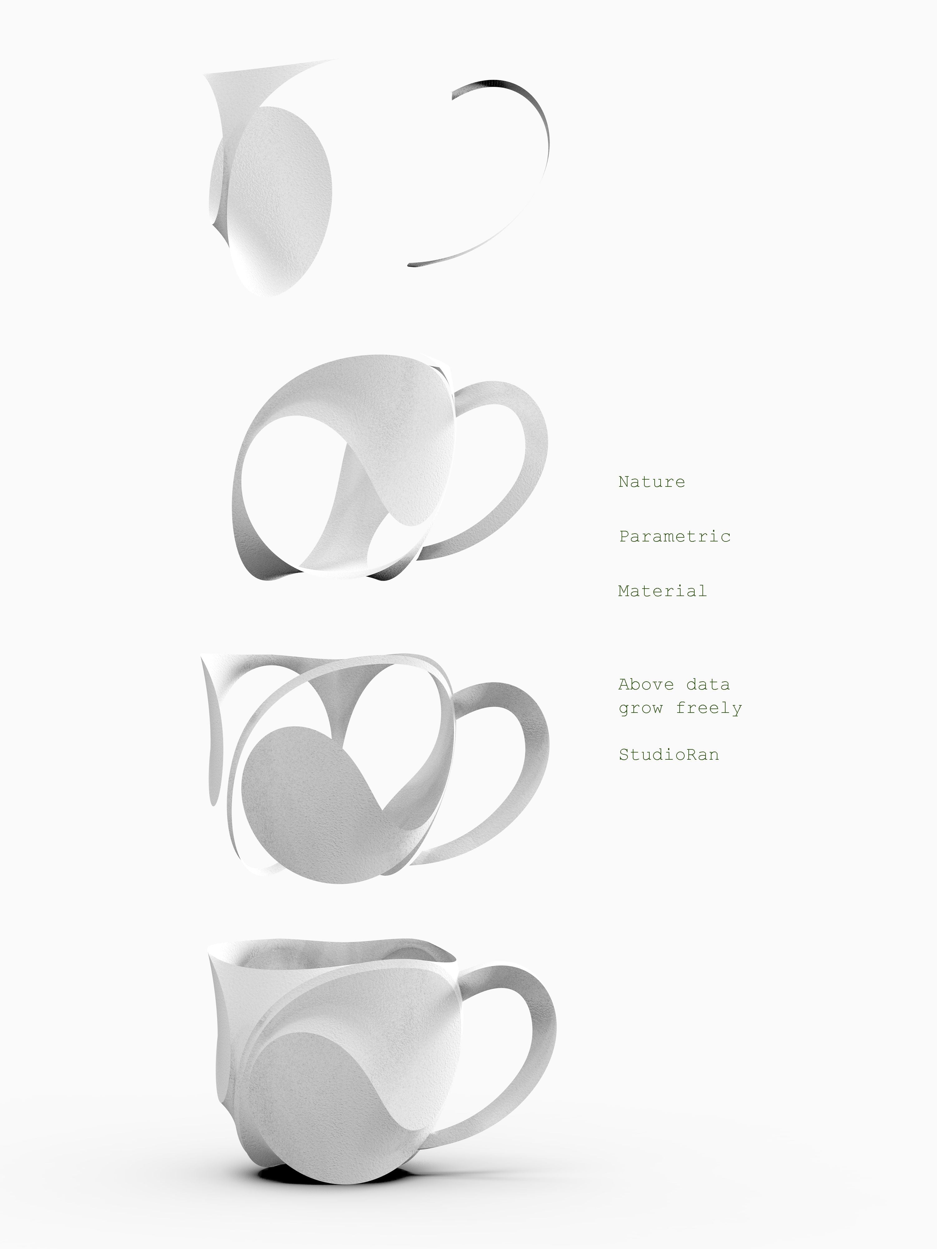 CURVE 10 CERAMIC HANDLED TEA CUP