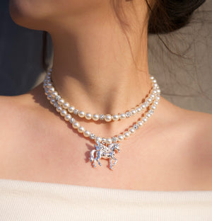 LUCKY PEGASUS CHARM NECKLACE