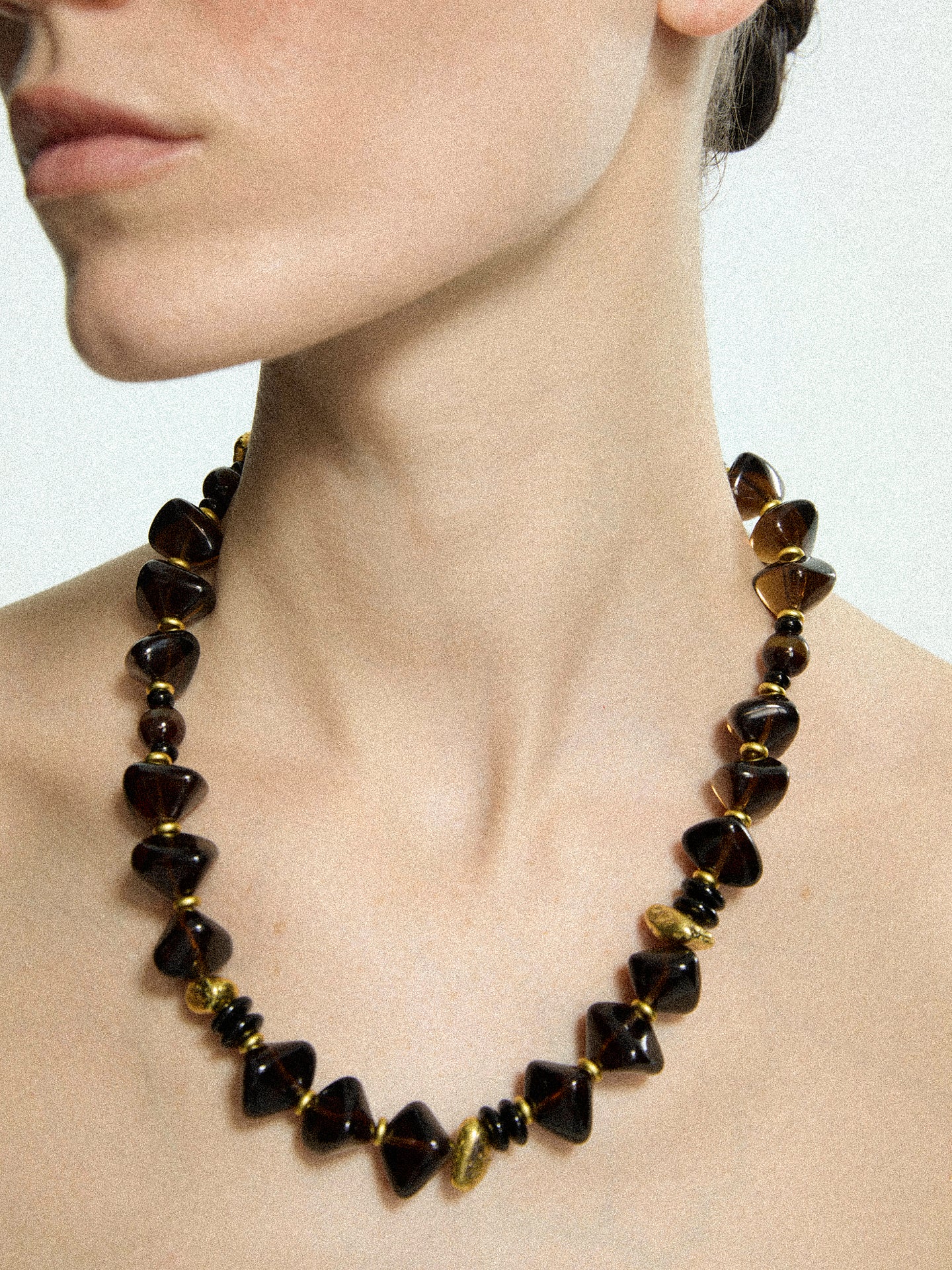 MODERN GEOMETRIC BEAD NECKLACE Necklace TROVE & TONE