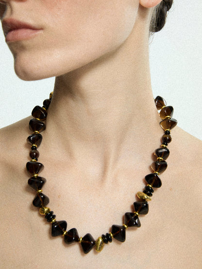 MODERN GEOMETRIC BEAD NECKLACE Necklace TROVE & TONE