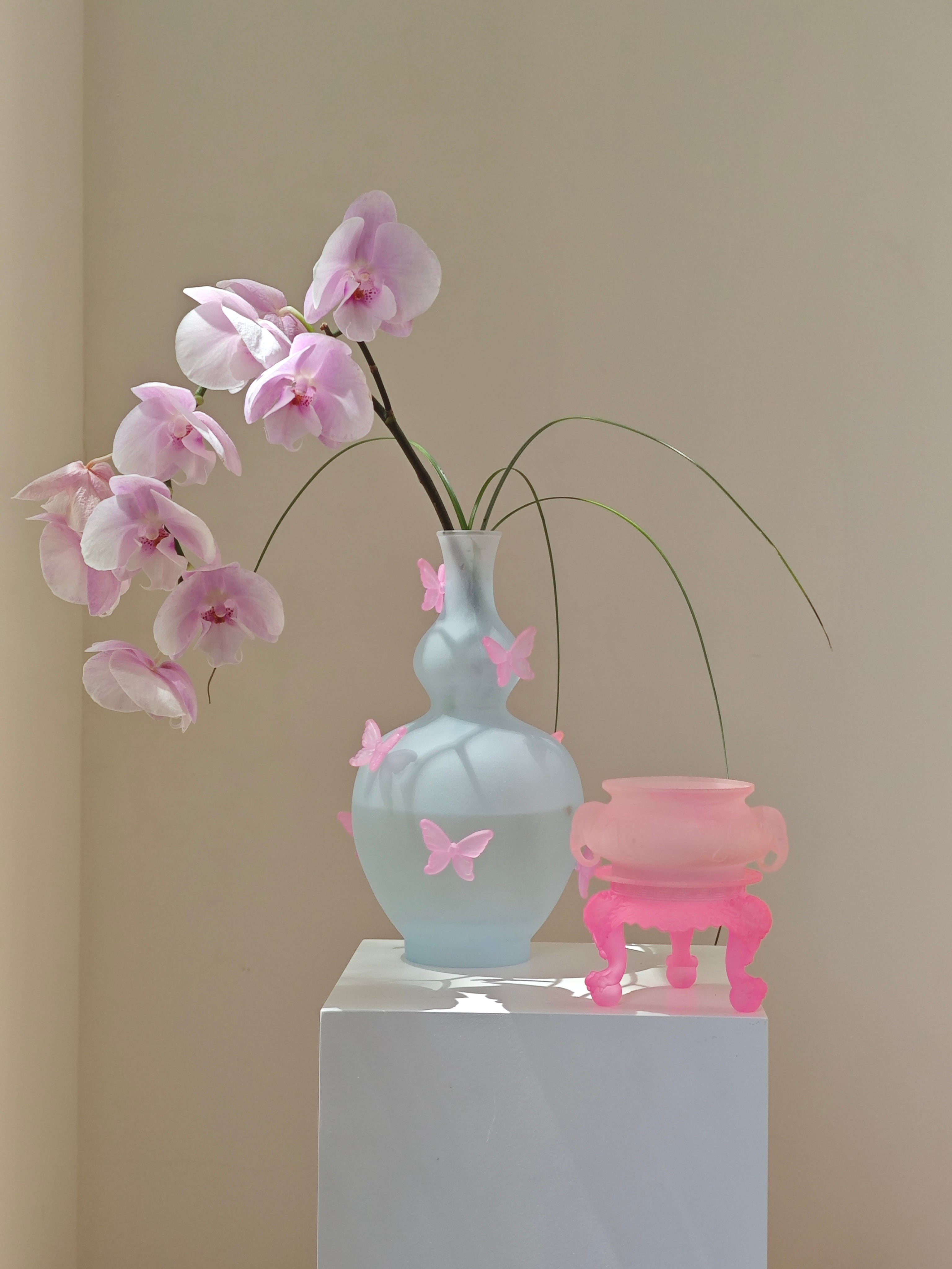 livarié flower TWIN ELEPHANT CENSER PINK  |  TROVE & TONE