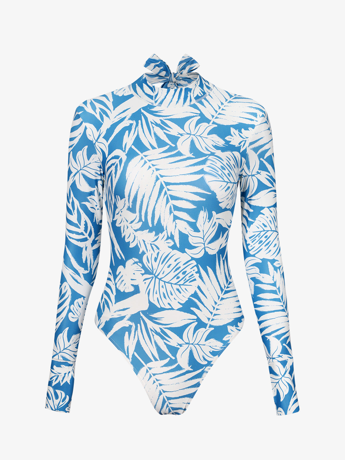 Wavvves OPEN-BACK LACE-UP LONG SLEEVE SURF SWIMSUIT  |  TROVE & TONE