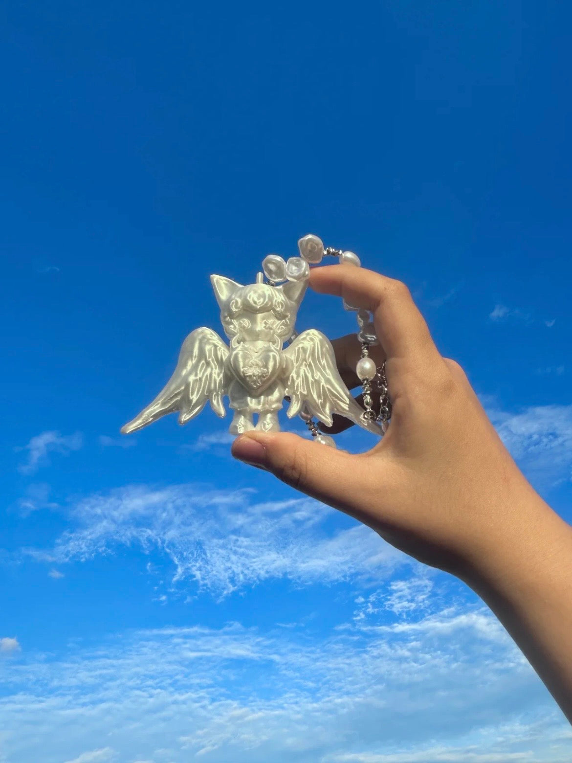 LUCKY WINGED CAT BAG CHARM