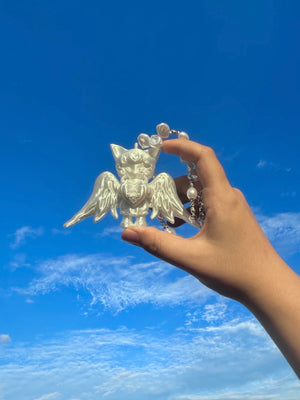 LUCKY WINGED CAT BAG CHARM
