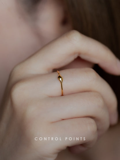 CONTROL POINTS MINIMALIST WATER DROP RING  |  TROVE & TONE