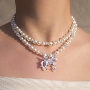 LUCKY PEGASUS CHARM NECKLACE