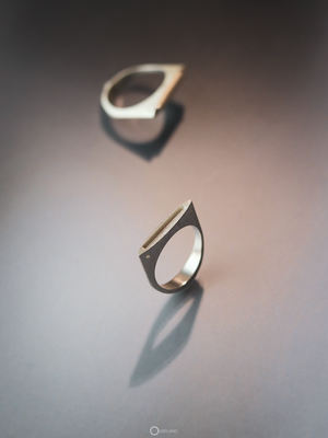  ON IISLAND CAPSULE COUPLE RING - CONCAVE |  TROVE & TONE