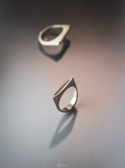  ON IISLAND CAPSULE COUPLE RING - CONCAVE |  TROVE & TONE