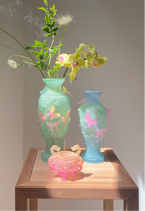 GREEN LARGE PAPILLON VIF VASE