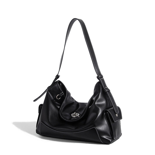 Oil-Wax Leather Hobo Bag