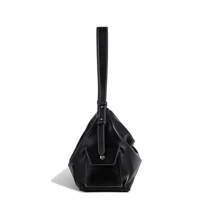 Oil-Wax Leather Hobo Bag