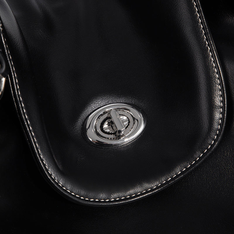Oil-Wax Leather Hobo Bag