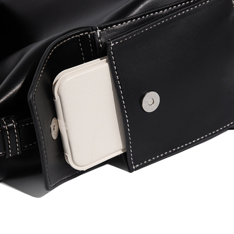 Oil-Wax Leather Hobo Bag