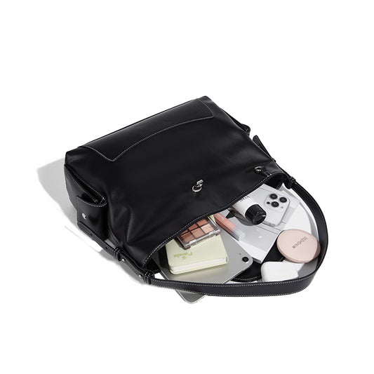 Oil-Wax Leather Hobo Bag