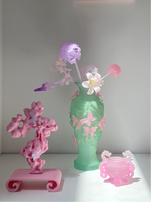 GREEN LARGE PAPILLON VIF VASE