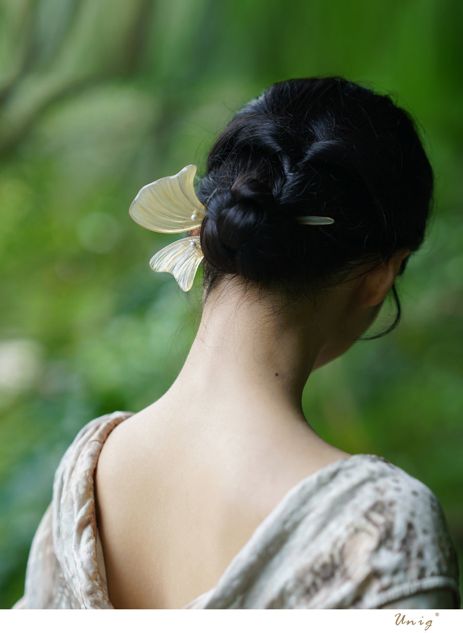 UNIGANCE.Z GINKGO LEAF HAIRPIN  |  TROVE & TONE