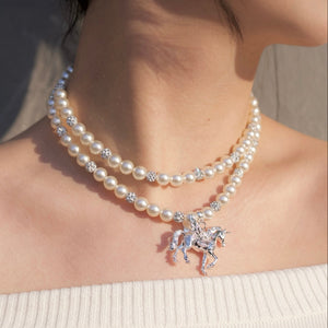 LUCKY PEGASUS CHARM NECKLACE