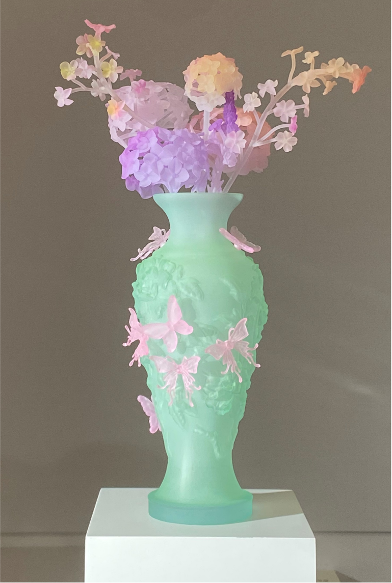 GREEN LARGE PAPILLON VIF VASE