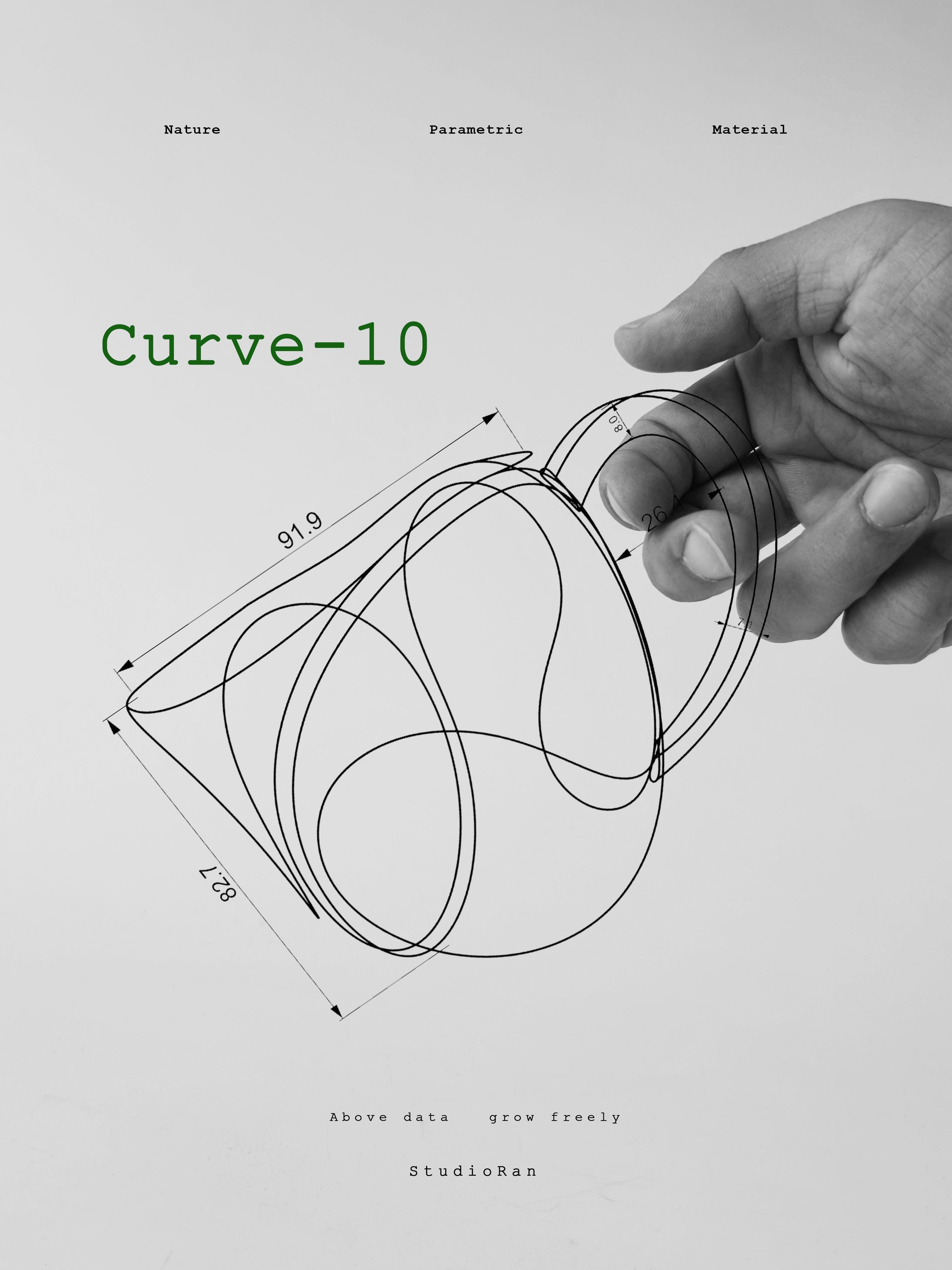 CURVE 10 CERAMIC HANDLED TEA CUP