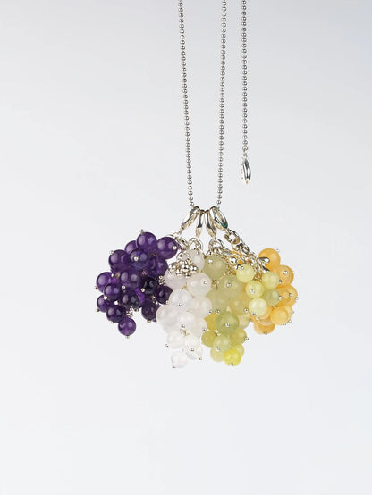  AESTH & UTIL AMETHYST GRAPE PENDANT NECKLACE |  TROVE & TONE