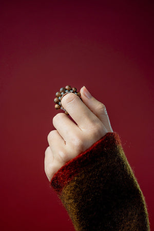  AESTH & UTIL BEADED NATURAL SANDALWOOD RING |  TROVE & TONE
