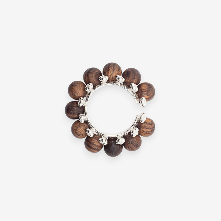  AESTH & UTIL BEADED NATURAL SANDALWOOD RING |  TROVE & TONE
