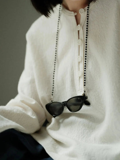  AESTH & UTIL BLACK AGATE MULTIWAY CHAIN |  TROVE & TONE