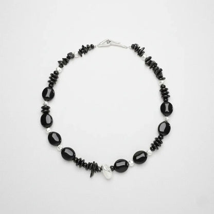  Limb BLACK & SILVER BEADED NECKLACE |  TROVE & TONE
