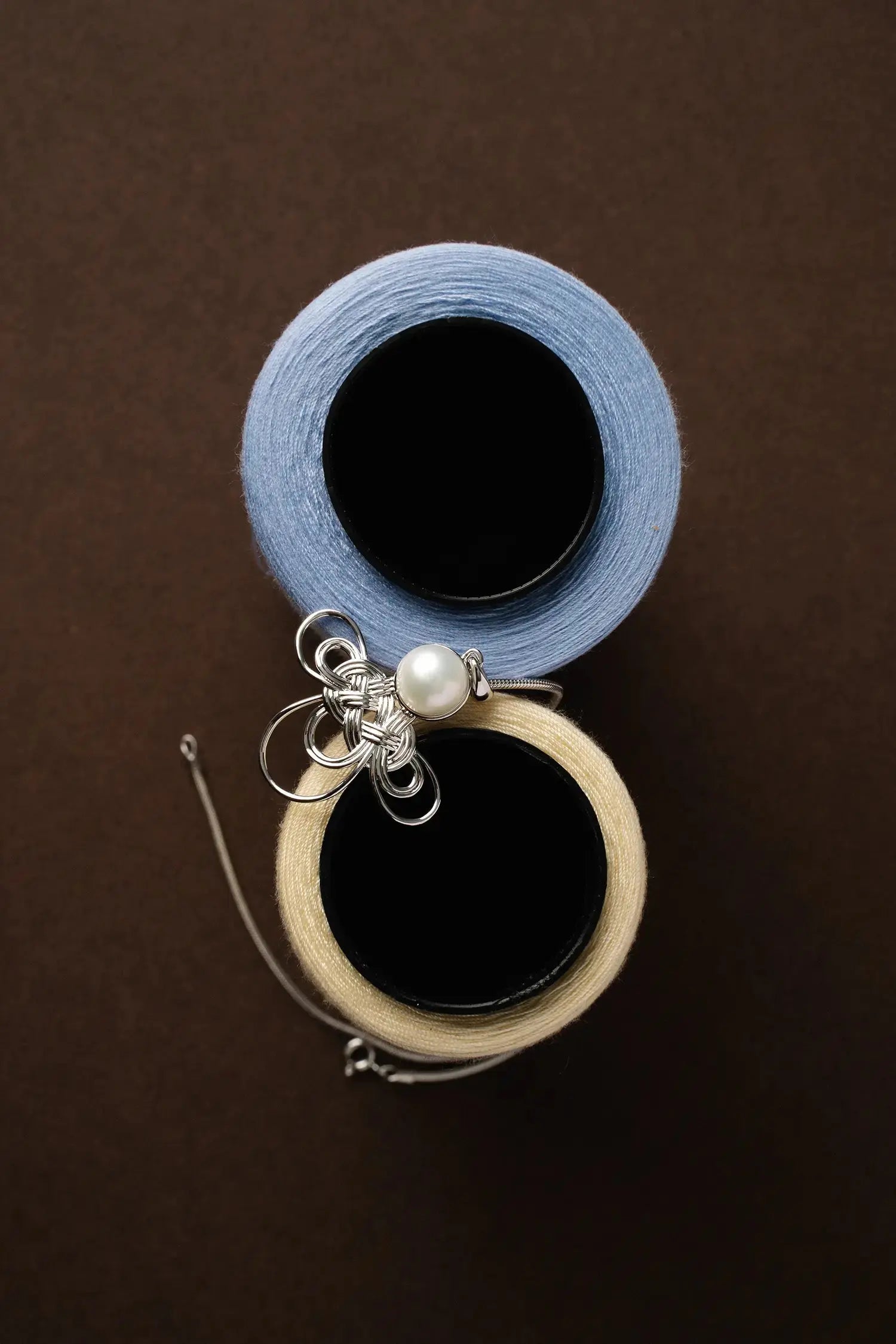  WANYEE CRAFT WOVEN LUCKY CLOUD KNOT PEARL NECKLACE |  TROVE & TONE