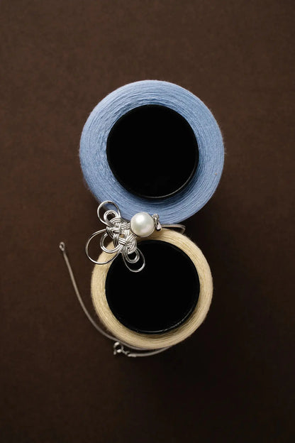  WANYEE CRAFT WOVEN LUCKY CLOUD KNOT PEARL NECKLACE |  TROVE & TONE