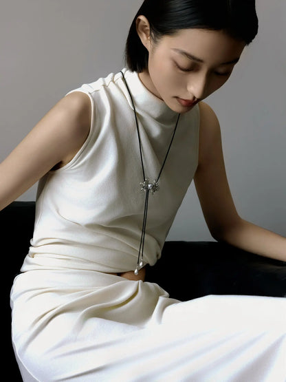  WANYEE CRAFT PEARL CLOUD KNOT LEATHER LONGLINE NECKLACE |  TROVE & TONE