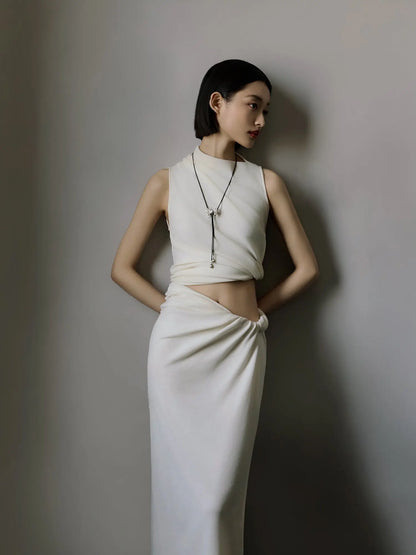  WANYEE CRAFT PEARL CLOUD KNOT LEATHER LONGLINE NECKLACE |  TROVE & TONE
