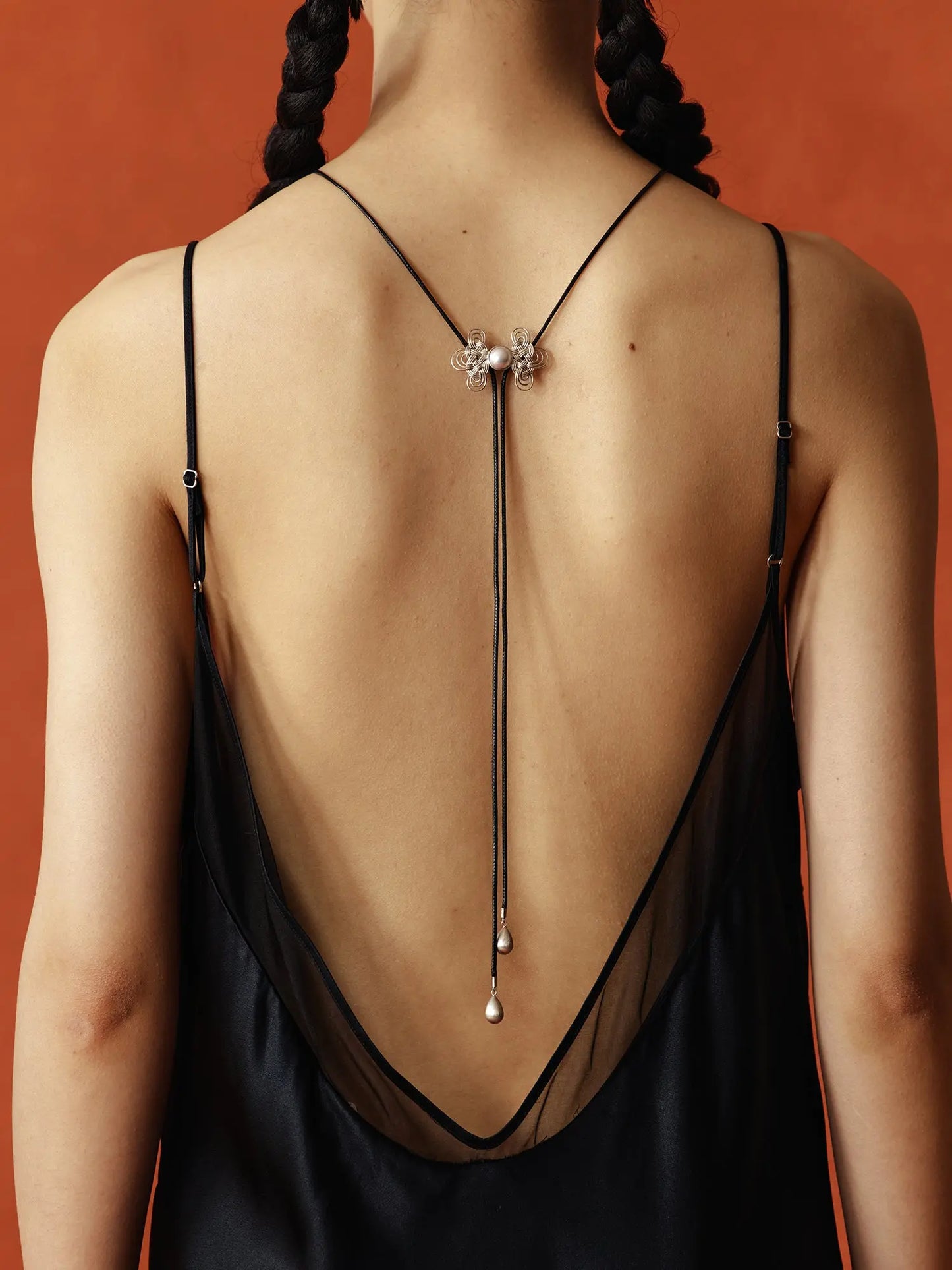  WANYEE CRAFT PEARL CLOUD KNOT LEATHER LONGLINE NECKLACE |  TROVE & TONE