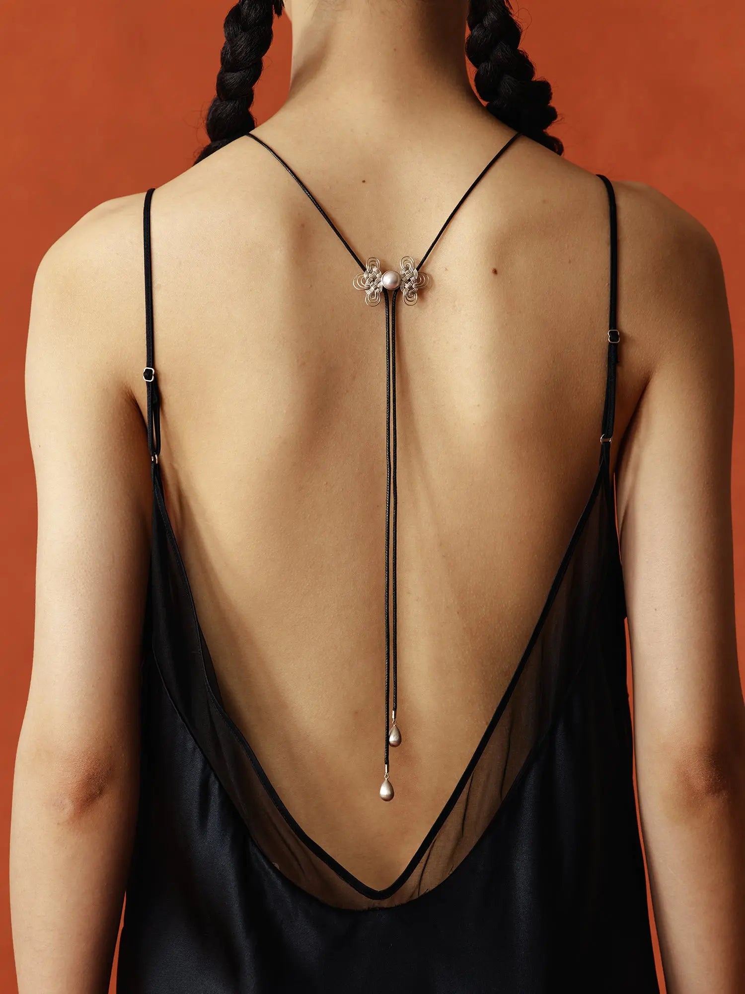  WANYEE CRAFT PEARL CLOUD KNOT LEATHER LONGLINE NECKLACE |  TROVE & TONE