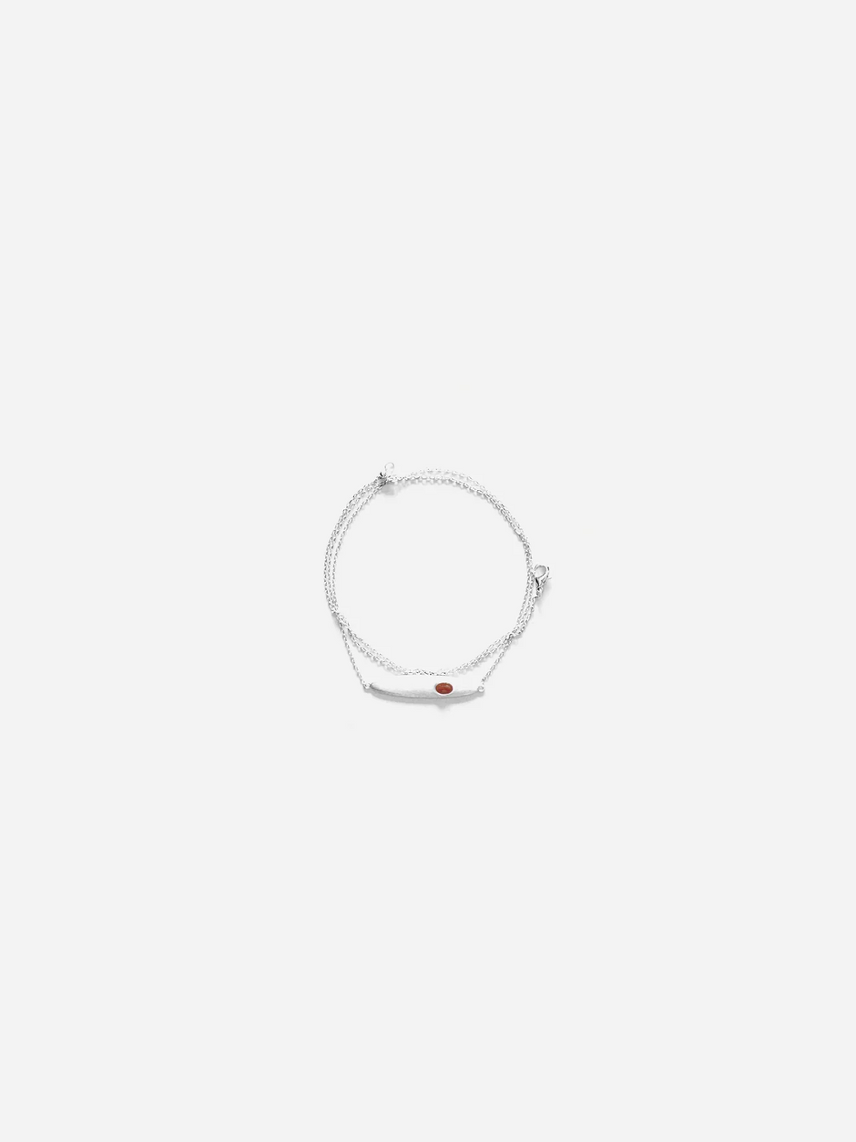  ON IISLAND CONVERTIBLE OVAL GEMSTONE CHAIN |  TROVE & TONE
