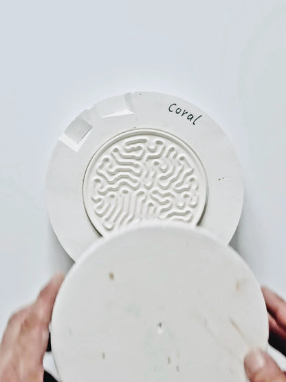  StudioRan CORAL 02 ROUND CERAMIC COASTERS |  TROVE & TONE