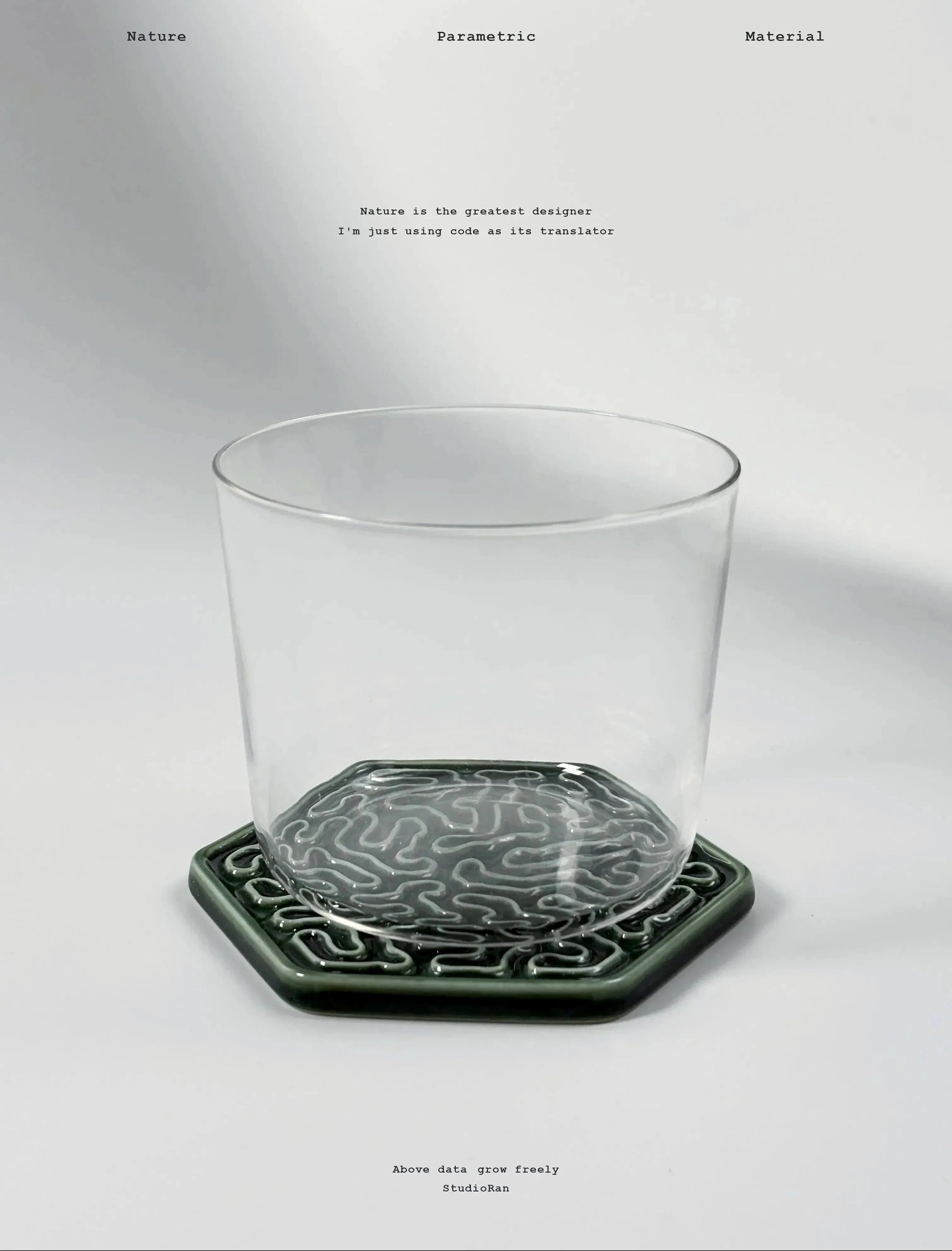  StudioRan CORAL 03 HEX CERAMIC COASTERS |  TROVE & TONE