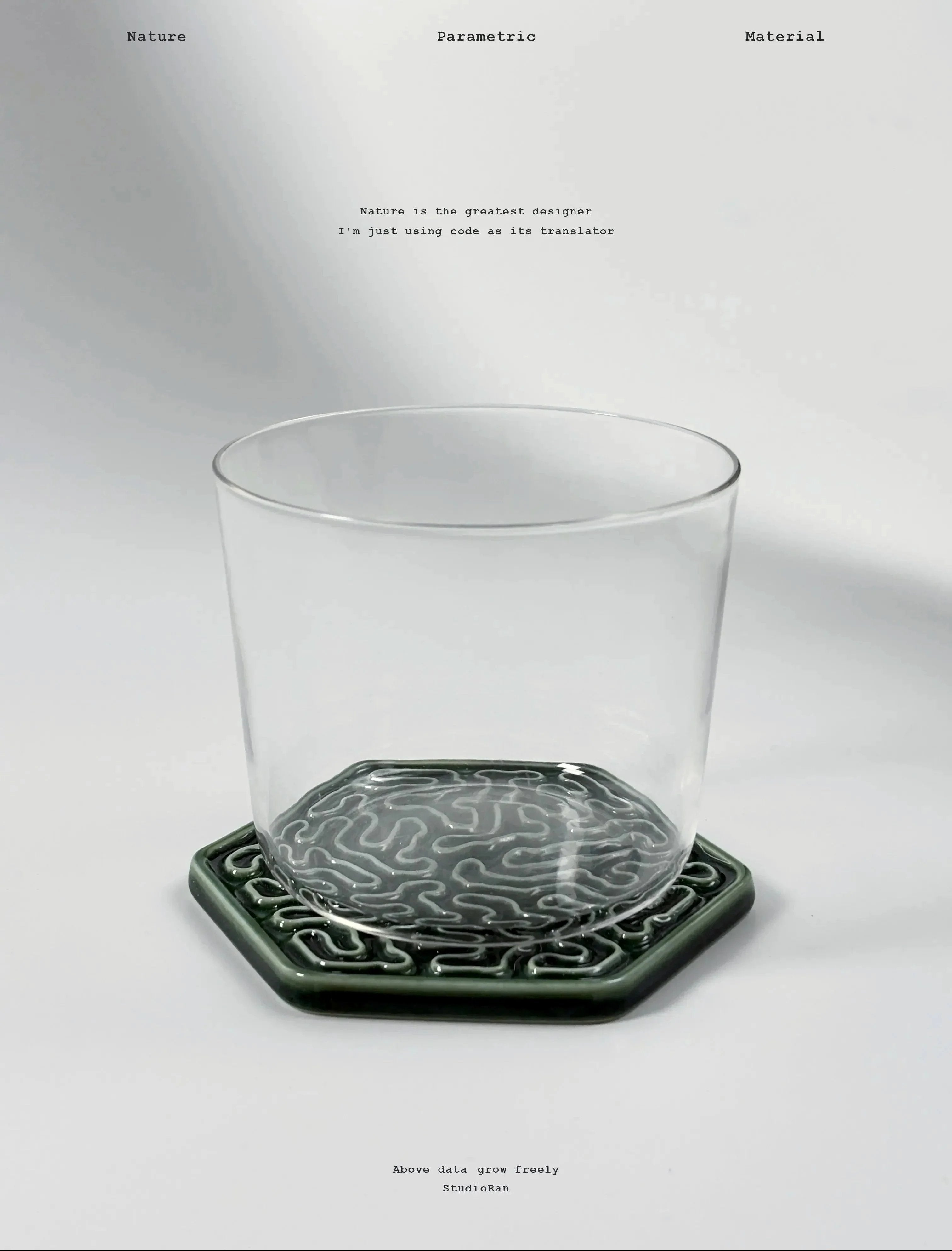  StudioRan CORAL 03 HEX CERAMIC COASTERS |  TROVE & TONE