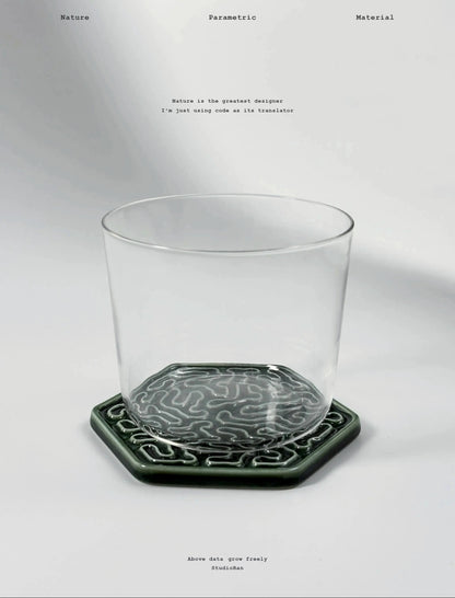  StudioRan CORAL 03 HEX CERAMIC COASTERS |  TROVE & TONE