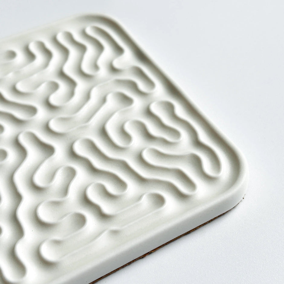  StudioRan CORAL 04 SQUARE CERAMIC COASTERS |  TROVE & TONE