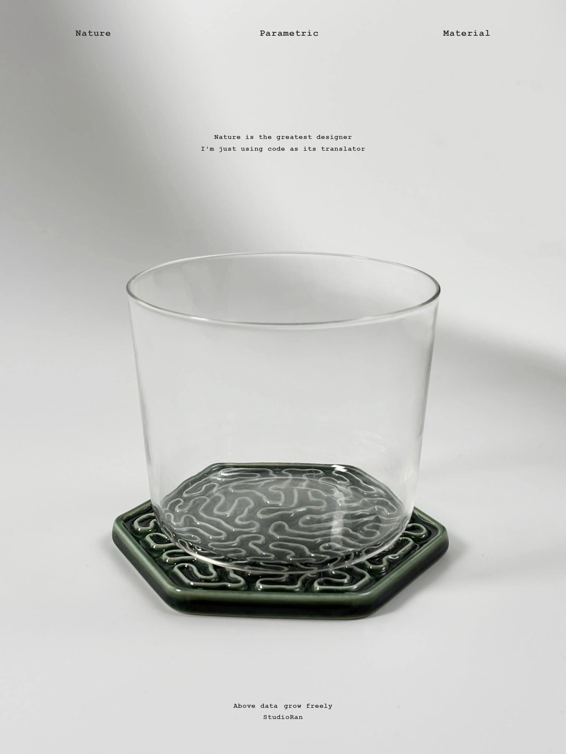  StudioRan CORAL 03 HEX CERAMIC COASTERS |  TROVE & TONE