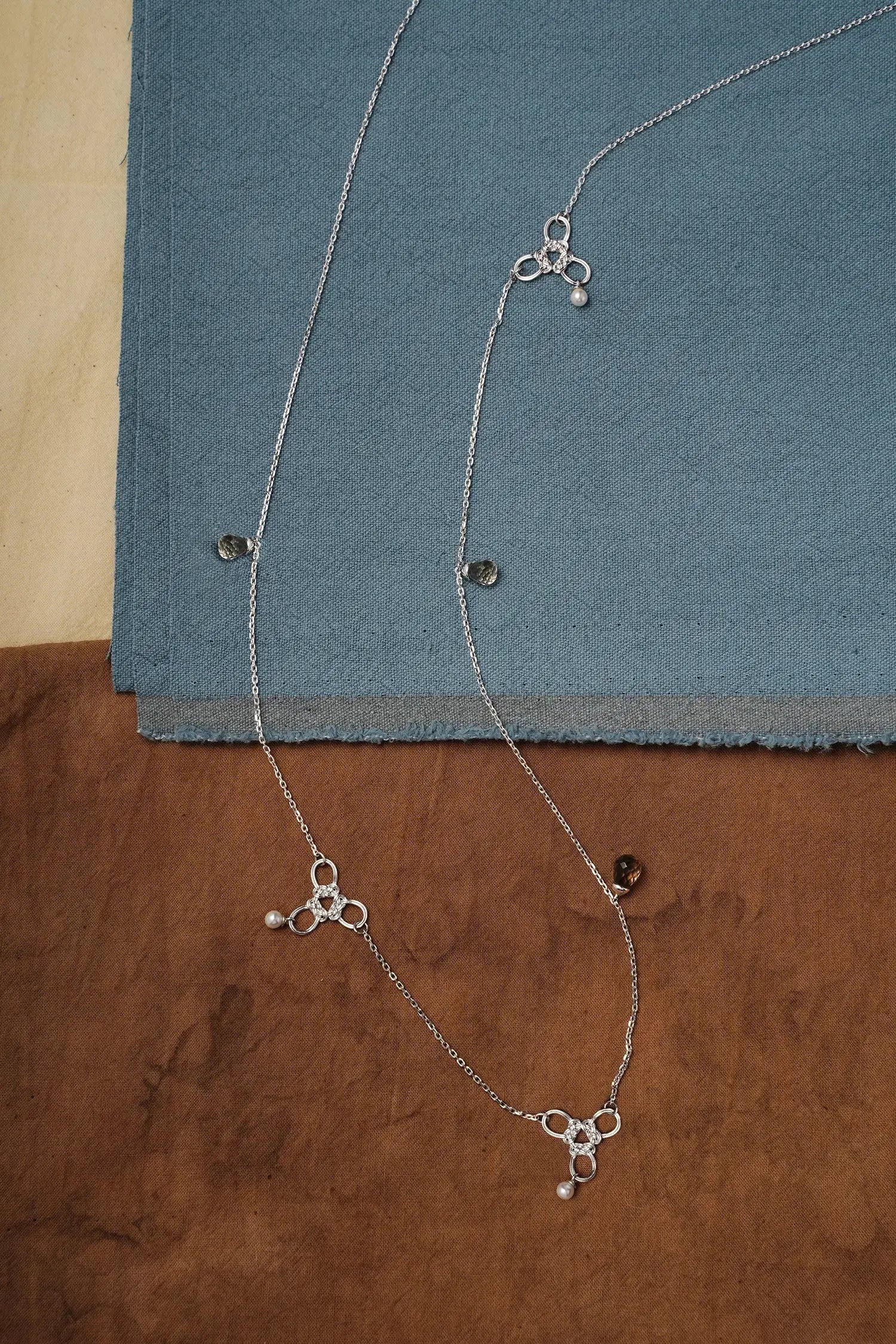  WANYEE CRAFT DOUBLE COIN KNOT SMOKY QUARTZ NECKLACE |  TROVE & TONE
