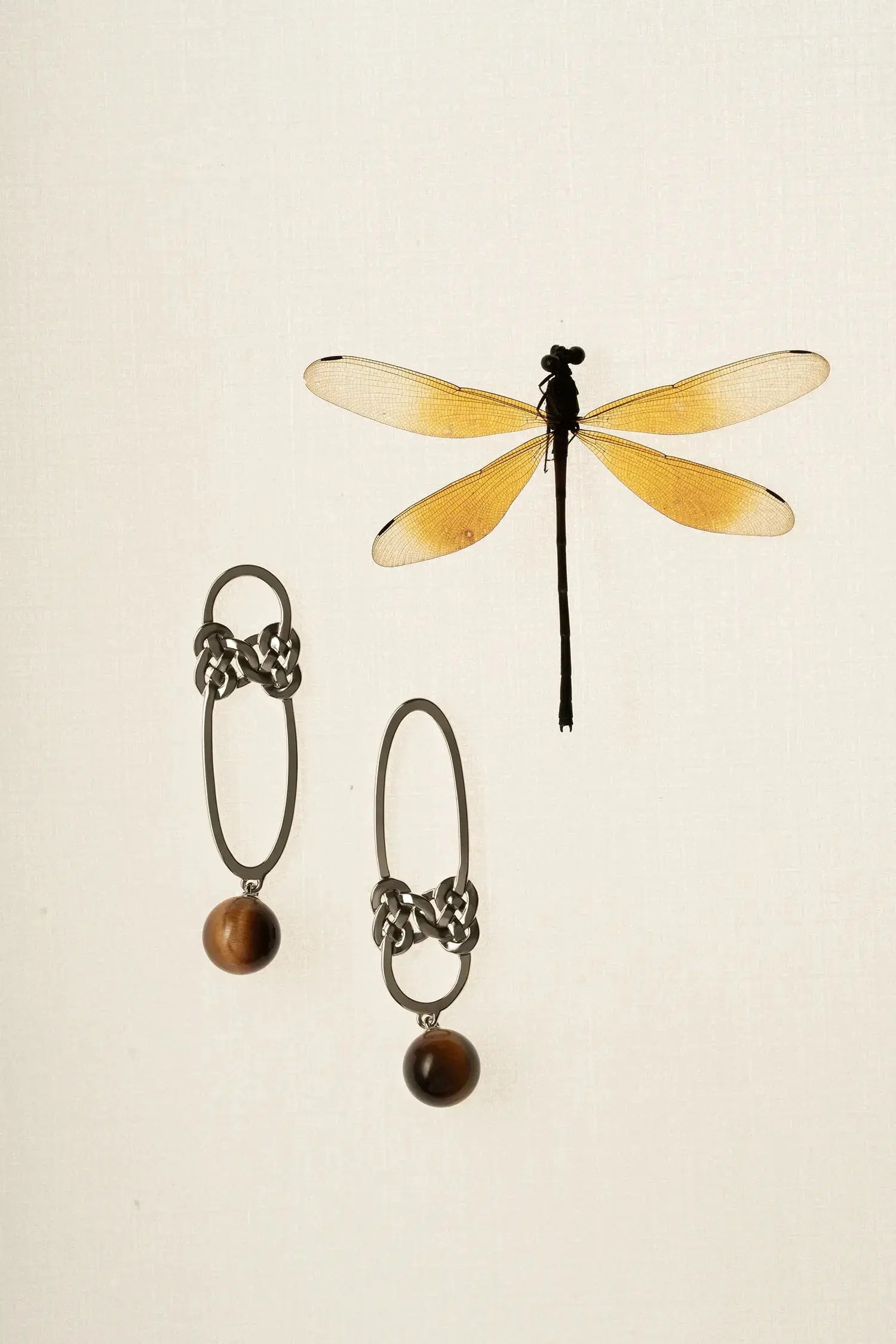  WANYEE CRAFT WOVEN DOUBLE COIN KNOT STUD EARRINGS |  TROVE & TONE