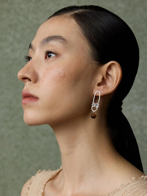  WANYEE CRAFT WOVEN DOUBLE COIN KNOT STUD EARRINGS |  TROVE & TONE