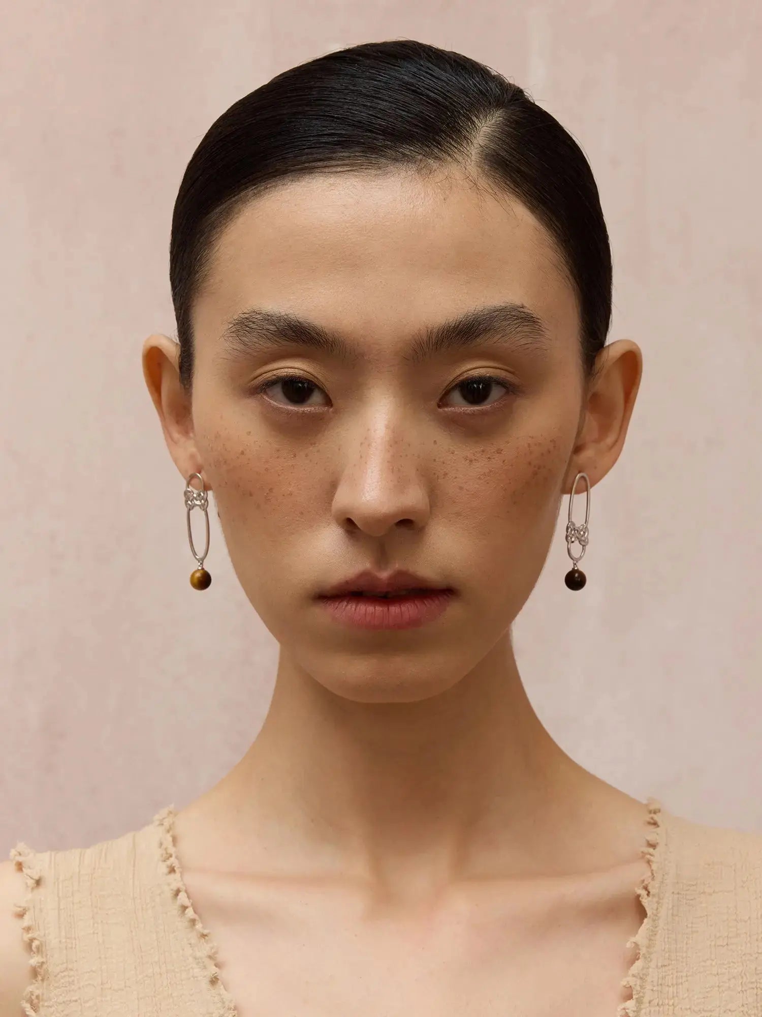  WANYEE CRAFT WOVEN DOUBLE COIN KNOT STUD EARRINGS |  TROVE & TONE
