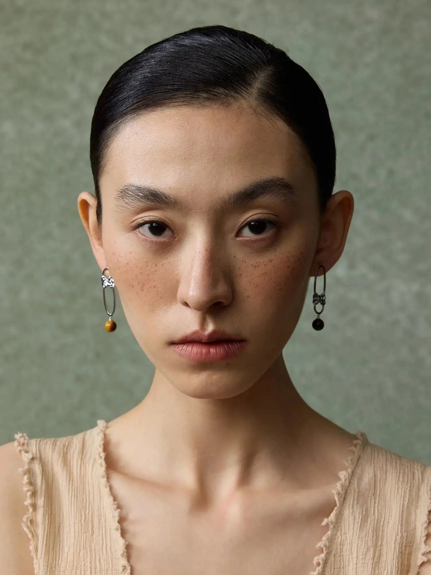  WANYEE CRAFT WOVEN DOUBLE COIN KNOT STUD EARRINGS |  TROVE & TONE