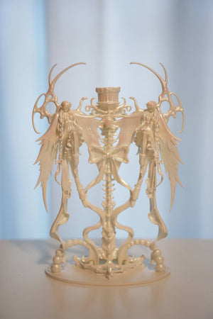TWIN ANGEL CRYSTAL CANDLE HOLDER