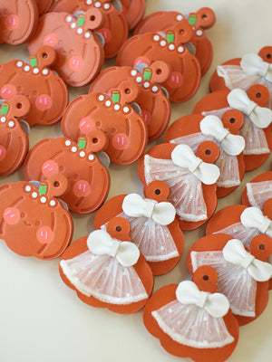 MISS PUMPKIN HANDMADE LEATHER BAG CHARM & KEYCHAIN