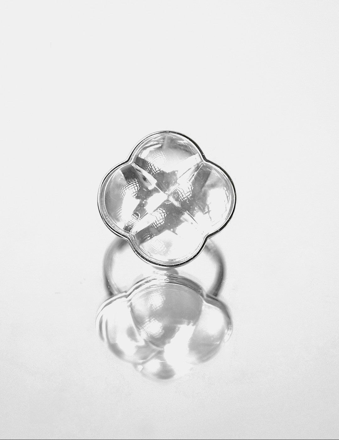  AESTH & UTIL ETERNAL KNOT CLEAR CRYSTAL RING |  TROVE & TONE