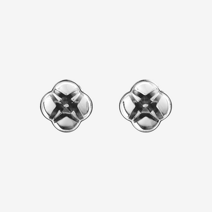  AESTH & UTIL ETERNAL KNOT CLEAR CRYSTAL STUDS |  TROVE & TONE